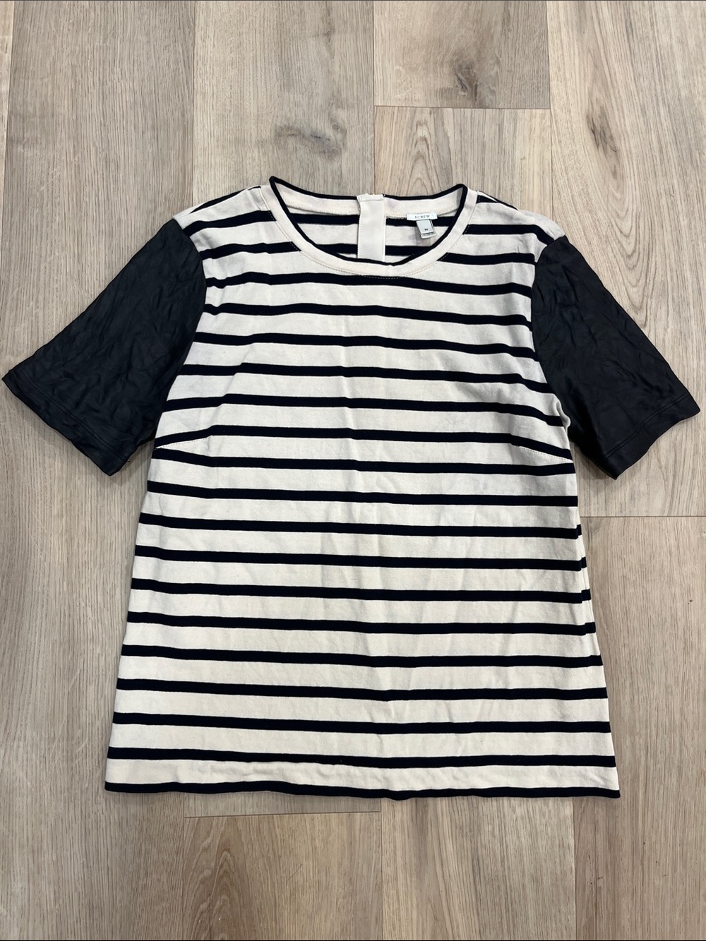 J. Crew Navy and White Striped Short-Sleeve Tee